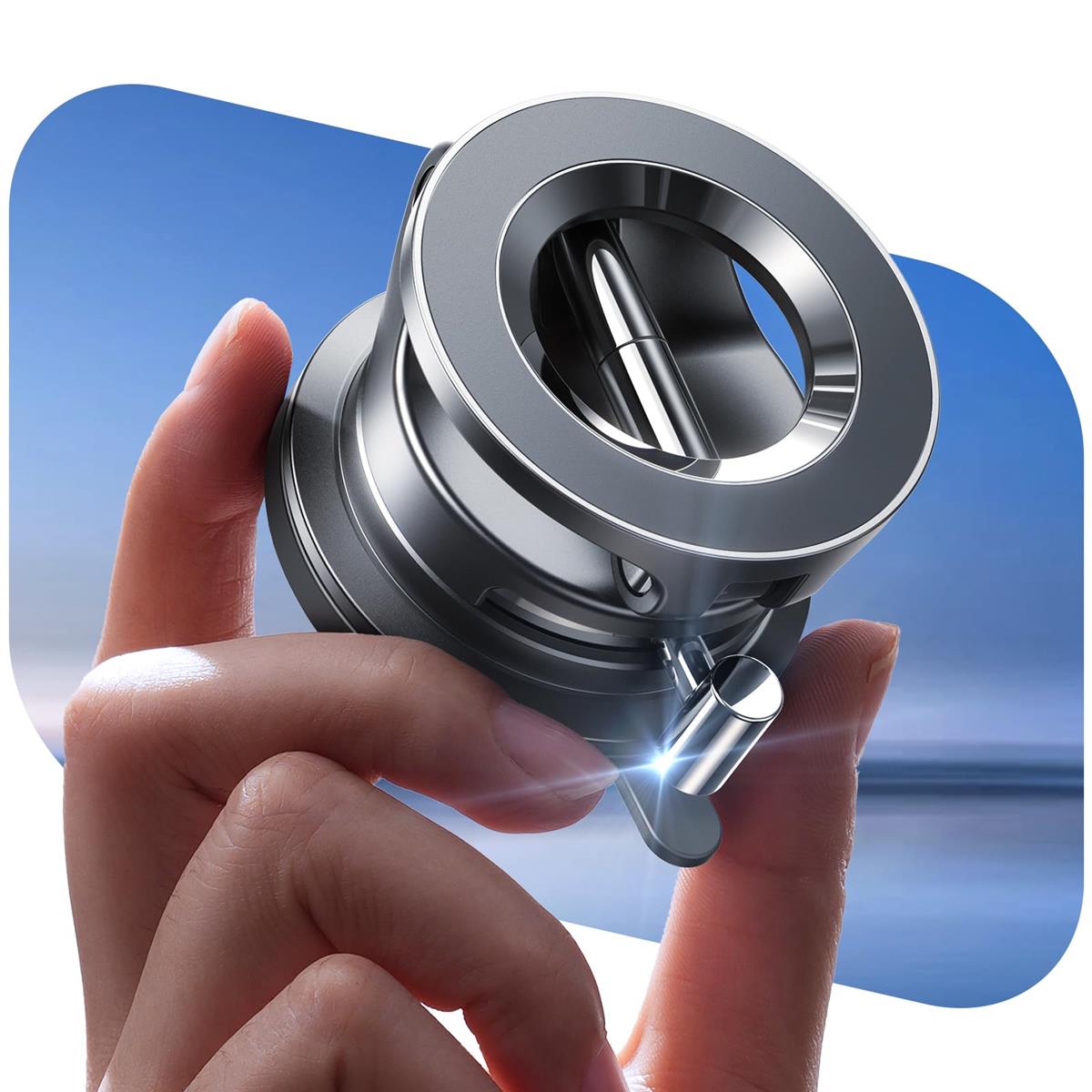 LISEN スマホホルダー 車 マグネット【2025究極の磁気固定+真空ナノゲル吸盤】スマホスタンド ...