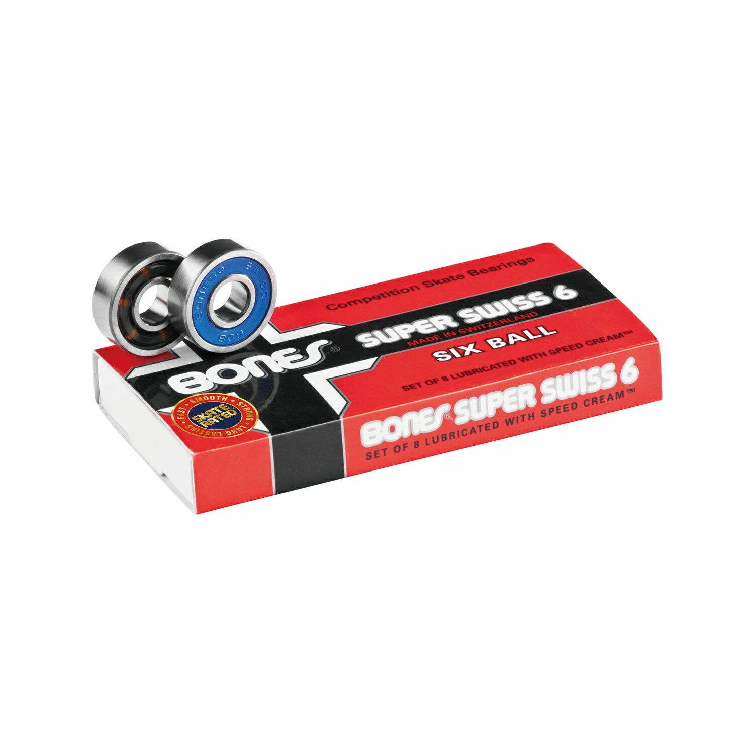 Rakuten - 高品質！！【BONES BEARINGS】 SUPER SWISS 6 BALLS スケートボード ベアリング 送料無料 正規取扱店