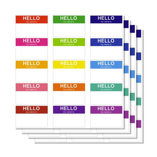 ColorfylCoco 名札ラベルシール 15色 イベント パーティー 同窓会 用 衣服 貼って剥がせる 名前シール 手書きステッカー ColorfylCoco 名札ラベルシール 15色 イベント パーティー 同窓会 用 衣服 貼って剥がせる 名前シール 手書きステッカー