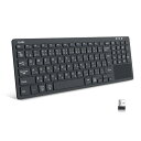 Ewin Bluetooth/USB 無線両対応キーボード ワイヤレスキーボード 無線 2.4G タッチパッド テンキー付き(2)