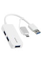 エレコム USBハブ USBHUB3.0 Type-C変換アダプタ付 ケーブル固定 3ポート U3H-CAK3005Bシリーズ