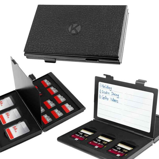 CamKixによってカスタマイズ可能なインテリアとキャリングケースメモリーカードプレミアムアルミ製の保護 - あなたのSDカード、マイクロSDカード、メモリースティックコンパクトフラッシ CamKixによってカスタマイズ可能なインテリアとキャリングケースメモリーカードプレミアムアルミ製の保護 - あなたのSDカード、マイクロSDカード、メモリースティックコンパクトフラッシ
