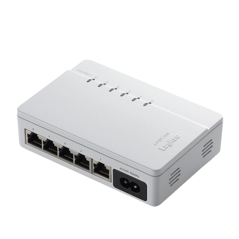 Logitec 100BASE対応スイッチングハブ(電源内蔵) LAN-SWP/PB