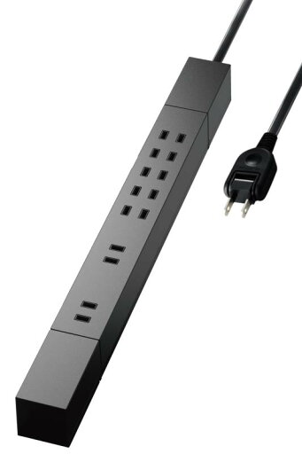 エレコム 電源タップ 雷ガード 7個口 回転式 ほこりシャッター固定&吊下可能な回転パーツ付き ブラック ECT-05 0BK エレコム 電源タップ 雷ガード 7個口 回転式 ほこりシャッター固定&吊下可能な回転パーツ付き ブラック ECT-05 0BK