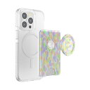PopSockets Japan - ポップソケッツ ジャパン MagSafe対応拡張グリップ付きフォンウォレット Rainbow Glass レインボーグラス アダプターリング付き ワイヤレス充電対応