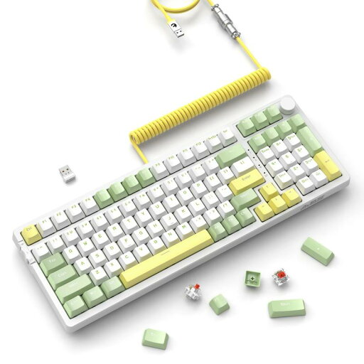 AJAZZ AK992メカニカルキーボード ワイヤレス/Bluetooth/2.4G/有線Type-C ゲーミングキーボード 無線 茶軸 ホットスワップ対応 着脱式ケーブル PBTキーキャップ ボリューム ノブ 99 キー RGBバックラ AJAZZ AK992メカニカルキーボード ワイヤレス/Bluetooth/2.4G/有線Type-C ゲーミングキーボード 無線 茶軸 ホットスワップ対応 着脱式ケーブル PBTキーキャップ ボリューム ノブ 99 キー RGBバックラ
