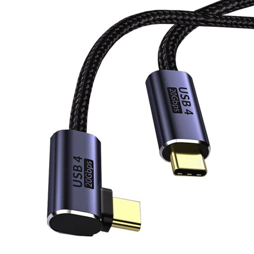 USB Type-c ケーブル L字 USB-C & USB-C ケーブル USB4 Thunderbolt 3対応(20Gbps)高速転送 PD対応 100W/5A急速充電 8K/60Hz映像出力 超高耐久ナイロン タイプc ケーブル Mac USB Type-c ケーブル L字 USB-C & USB-C ケーブル USB4 Thunderbolt 3対応(20Gbps)高速転送 PD対応 100W/5A急速充電 8K/60Hz映像出力 超高耐久ナイロン タイプc ケーブル Mac