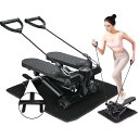 MEE GOO ステッパー 筋トレ 有酸素運動 静音 運動器具 足踏み健康器具 転倒防止保護装置 フィットネス 室内 自宅トレ オフィス ミニステッパー コンパクト ダイエット器具 ながら運動 負荷調(4)