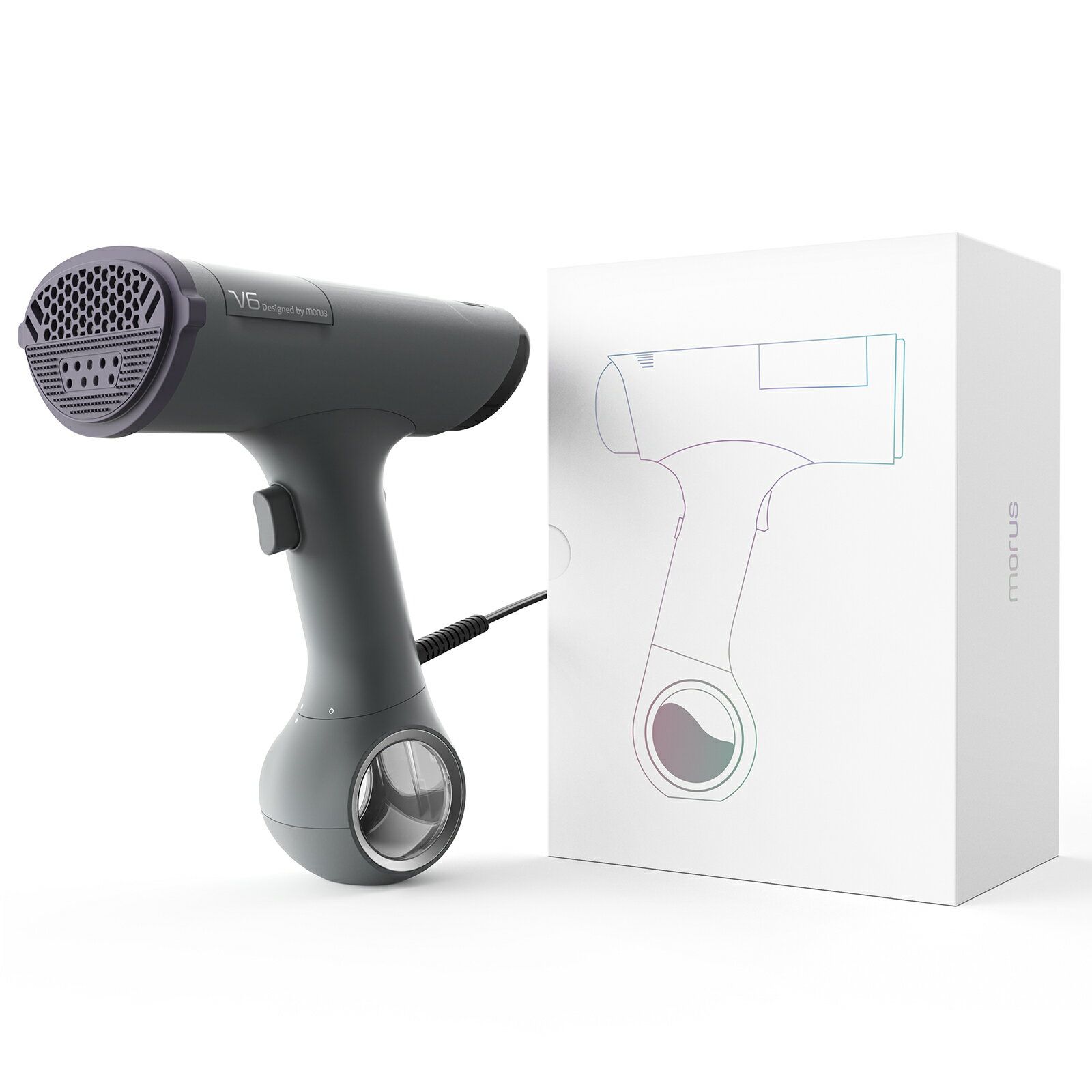 Morus V6 Plus 吸着式衣類スチーマー スチームアイロン 香り付け機能 アイロン台不要 片手操作 PSE 認証済み 時短ケア ピタッとシワ伸ばし 除菌...