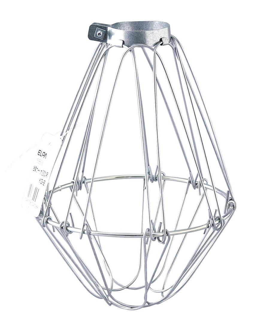 エルパ(ELPA) 電球ガード(金属) 照明 電球 DIY 電球200Wまで 鋼鉄製 折り返しタイプ E26用 KG-2