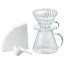 HARIO(ハリオ) V60 ガラスブリューイングキット Glass Brewing Kit 実用容量600ml サーバー 1~4杯用 透明 日本製 プレゼント...