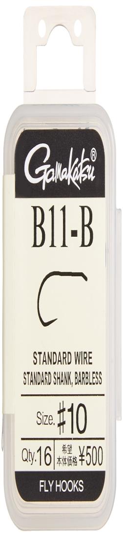 がまかつ(Gamakatsu) フライフック B11-B 10号 16本 フラットブラック 66653