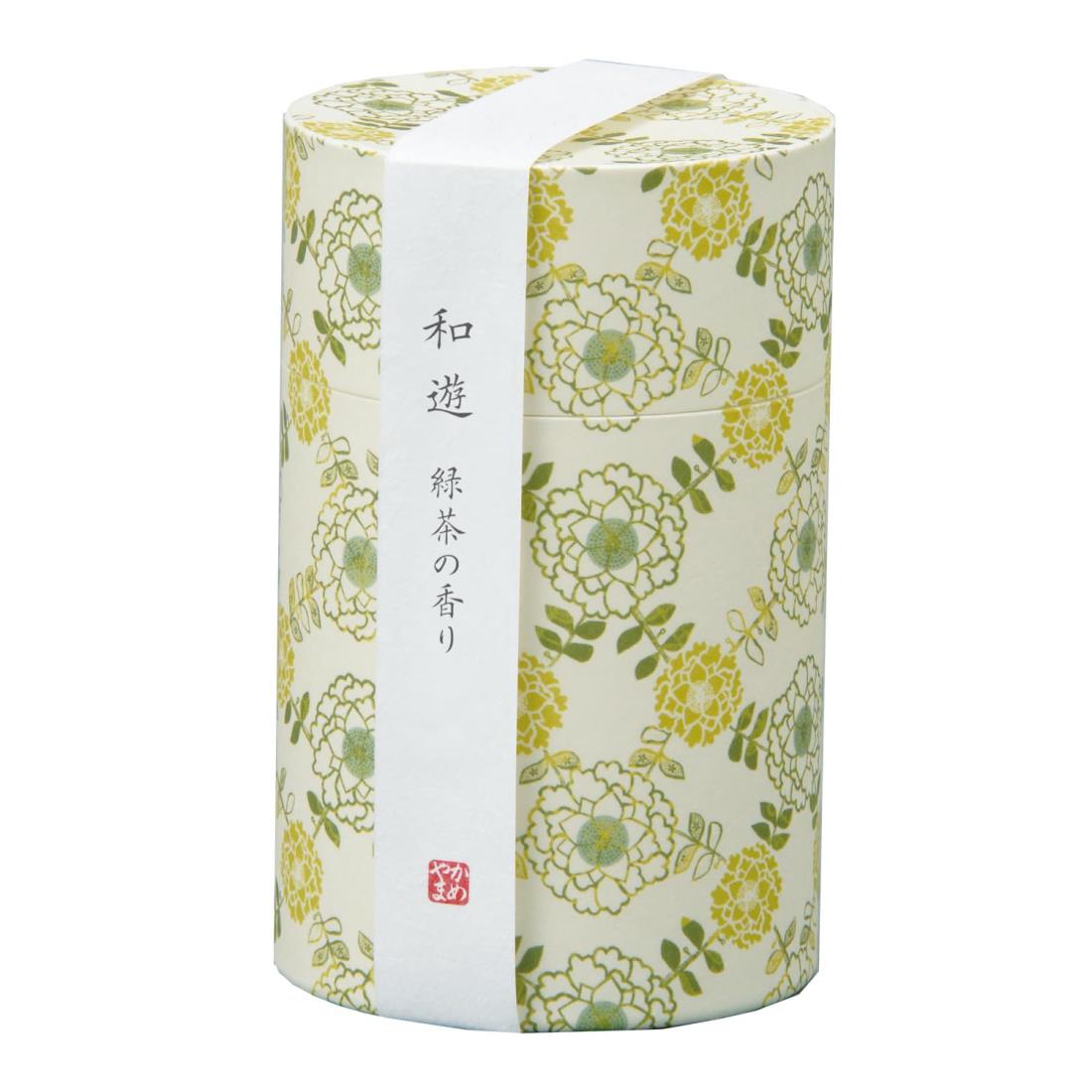 カメヤマ 和遊 緑茶の香り 約90g お線香 ミニ寸