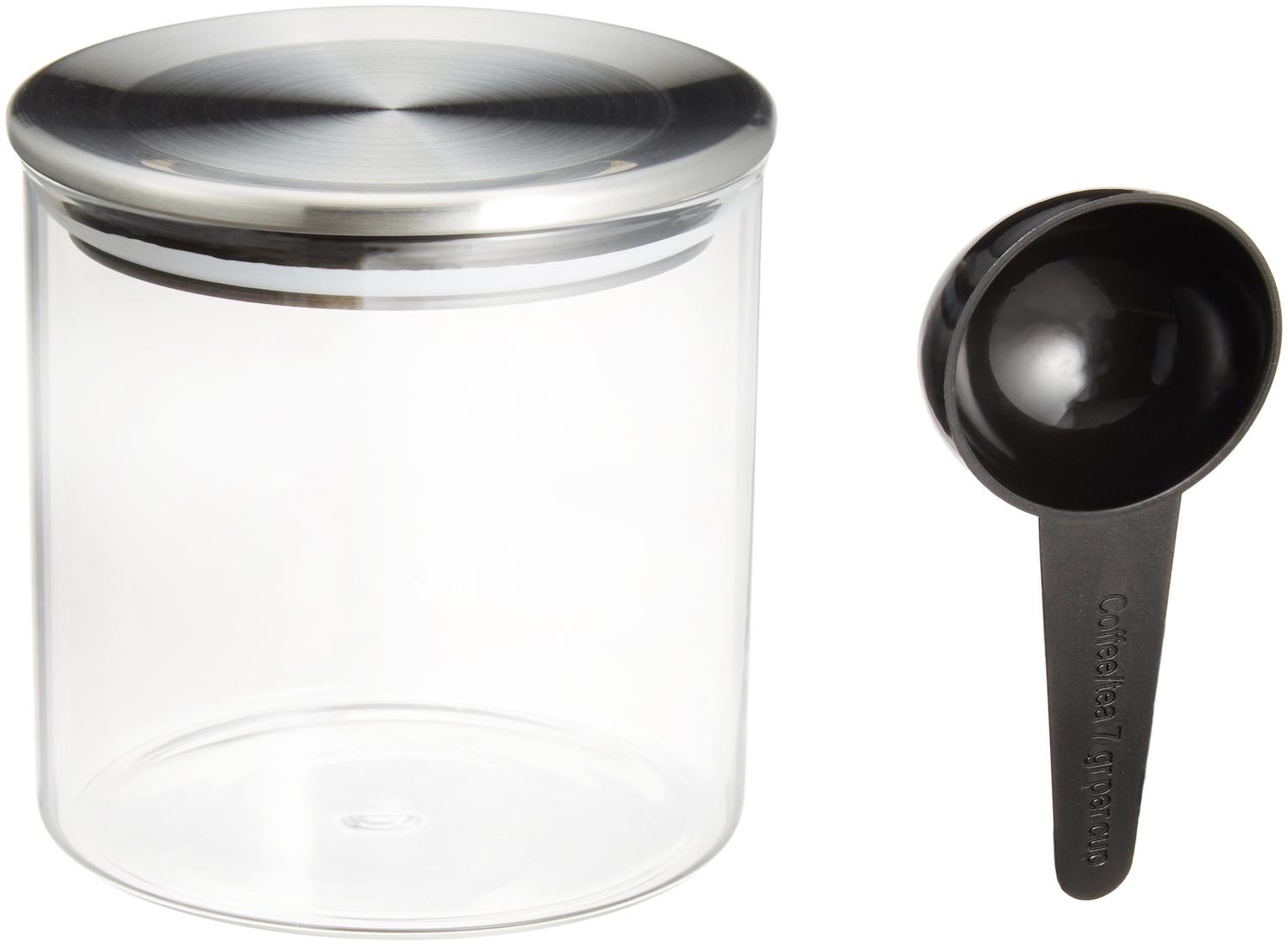 CASUAL PRODUCT スタンダードガラスキャニスター ステンレスリッド 400ml 576850 耐熱ガラス