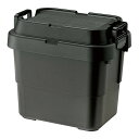 リス(RISU) 収納ボックス トランクカーゴ 22L ブラック 日本製 TC-20S コンテナ ボックス スタッキング 屋外収納 キャンプ 防水