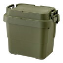 リス(RISU) 収納ボックス トランクカーゴ 22L グリーン 日本製 TC-20S コンテナ ボックス スタッキング 屋外収納 キャンプ 防水