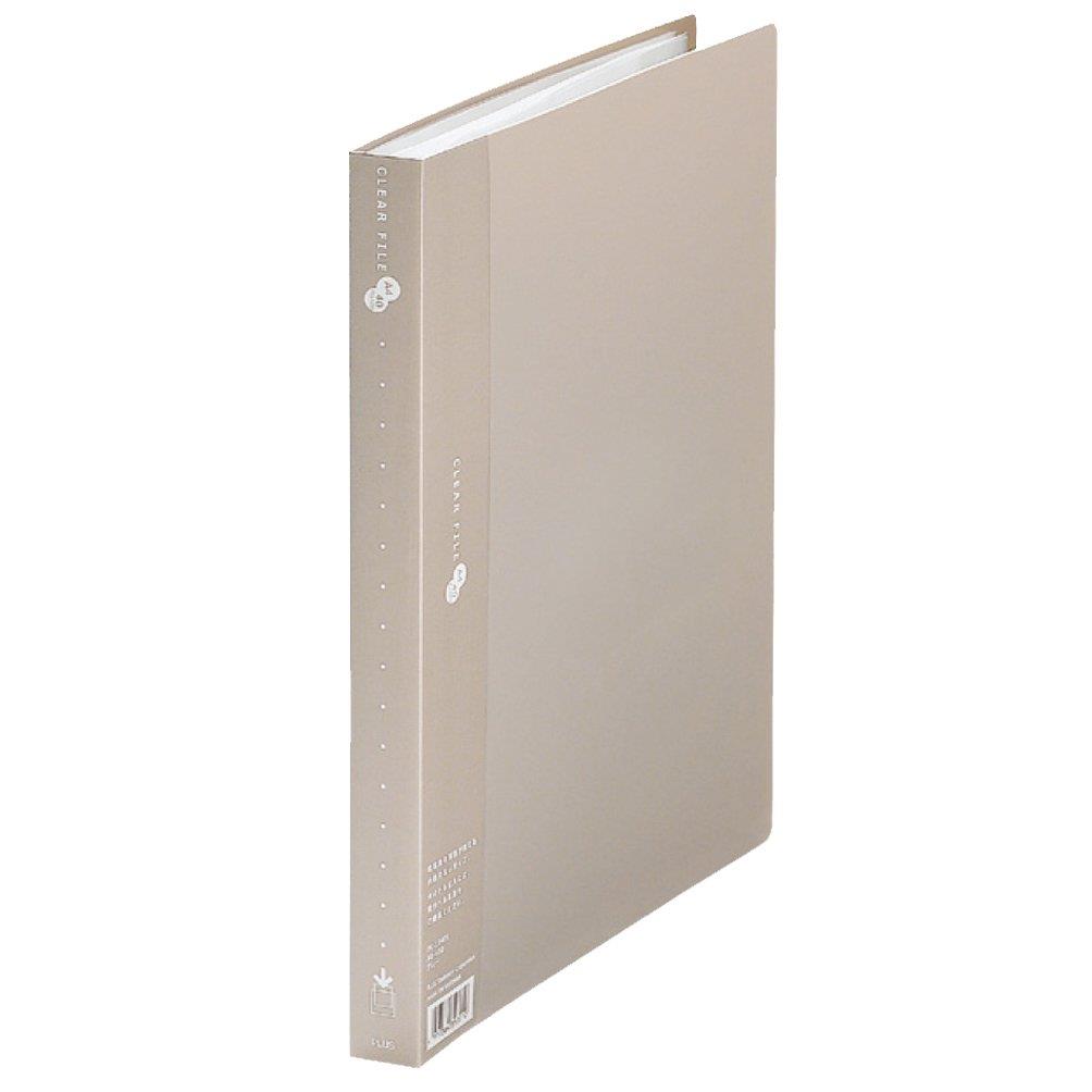 プラス ファイル クリアファイル スーパーエコノミー A4縦 40ポケット 88-430 グレー