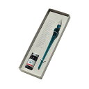 エルバン ガラスペン&インクセット 専用箱入【ハンドクラフト】つむぎ エメラルド & ミニインク グレイッシュグリーン(10ml)セット【1670年創業フランス...