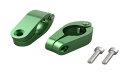 ポッシュ(POSH) バイク用品 クイックリリースブレースクランプのみ 22.2mmハンドル用 2個セット ライトグリーン 090167-18