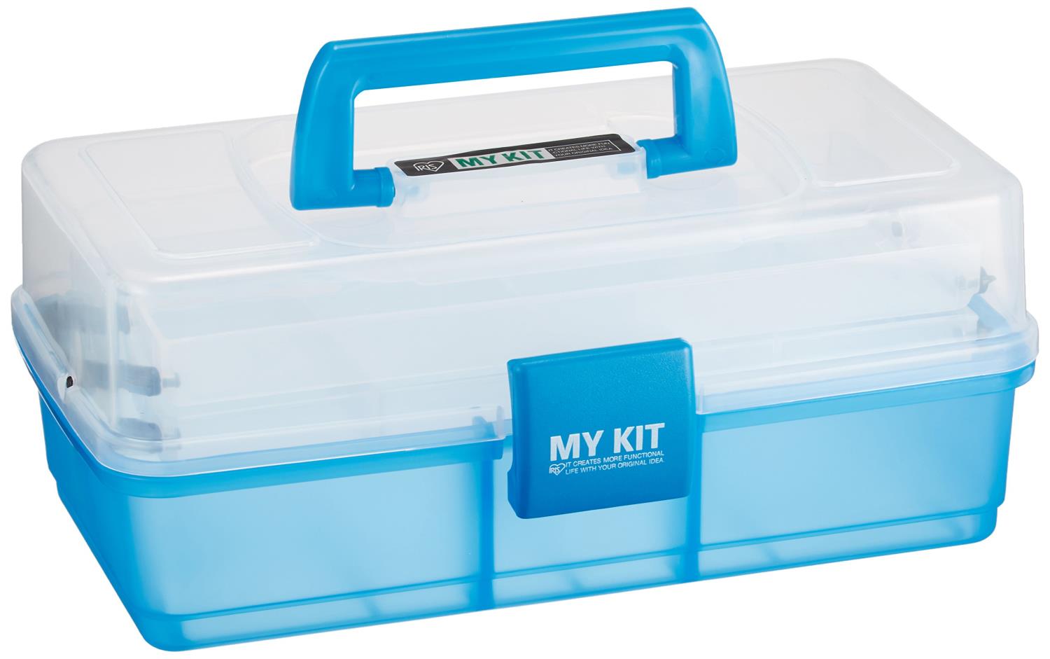 アイリスオーヤマ ツールボックス 工具箱 収納ケース 幅27cm×奥行16cm×高さ15cm ライトブルー