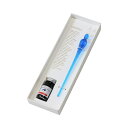 エルバン(Herbin) ガラスペン&インクセット 専用箱入【ハンドクラフト】つむぎ ブルー & ミニインク ディープブルー(10ml)セット【1670年創業フ...