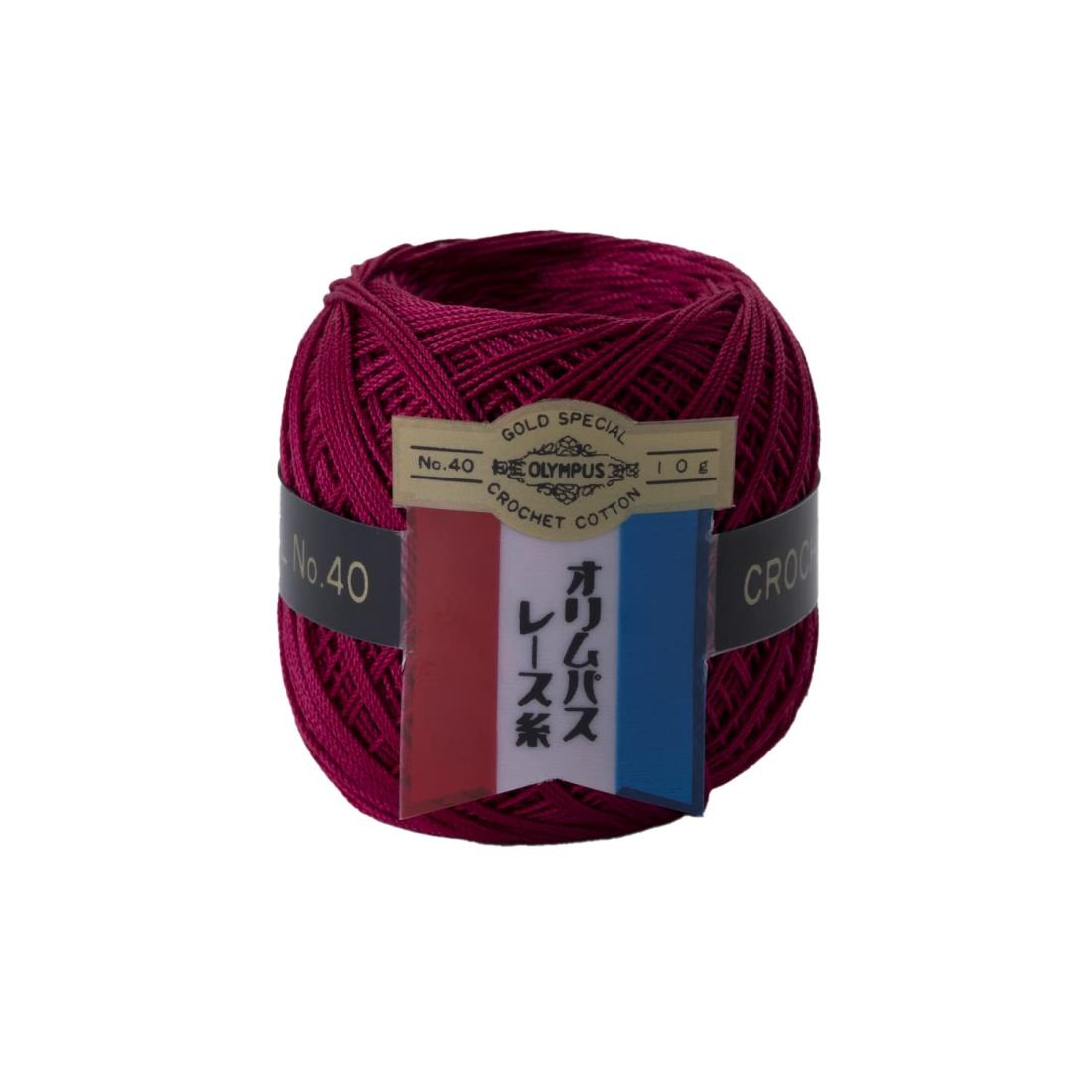 オリムパス製絲 金票 レース糸 #40 Col.121 パープル系 10g 約89m