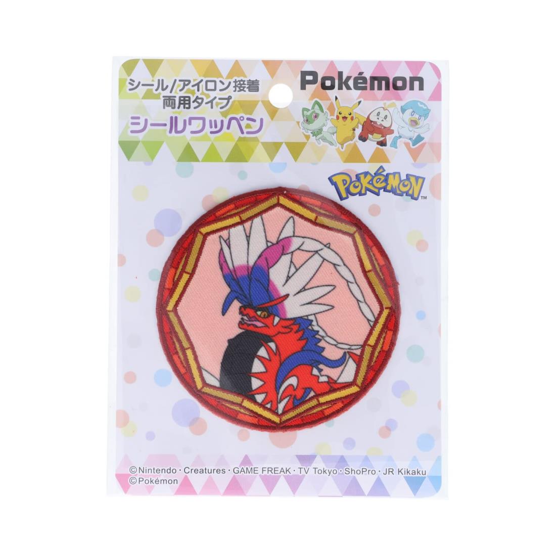 稲垣服飾(Inagakihukushoku) ポケットモンスター ポケモン ビッグ ワッペン コライドン 直径80mm シール ・ アイロン 接着 両用 タイプ POG001