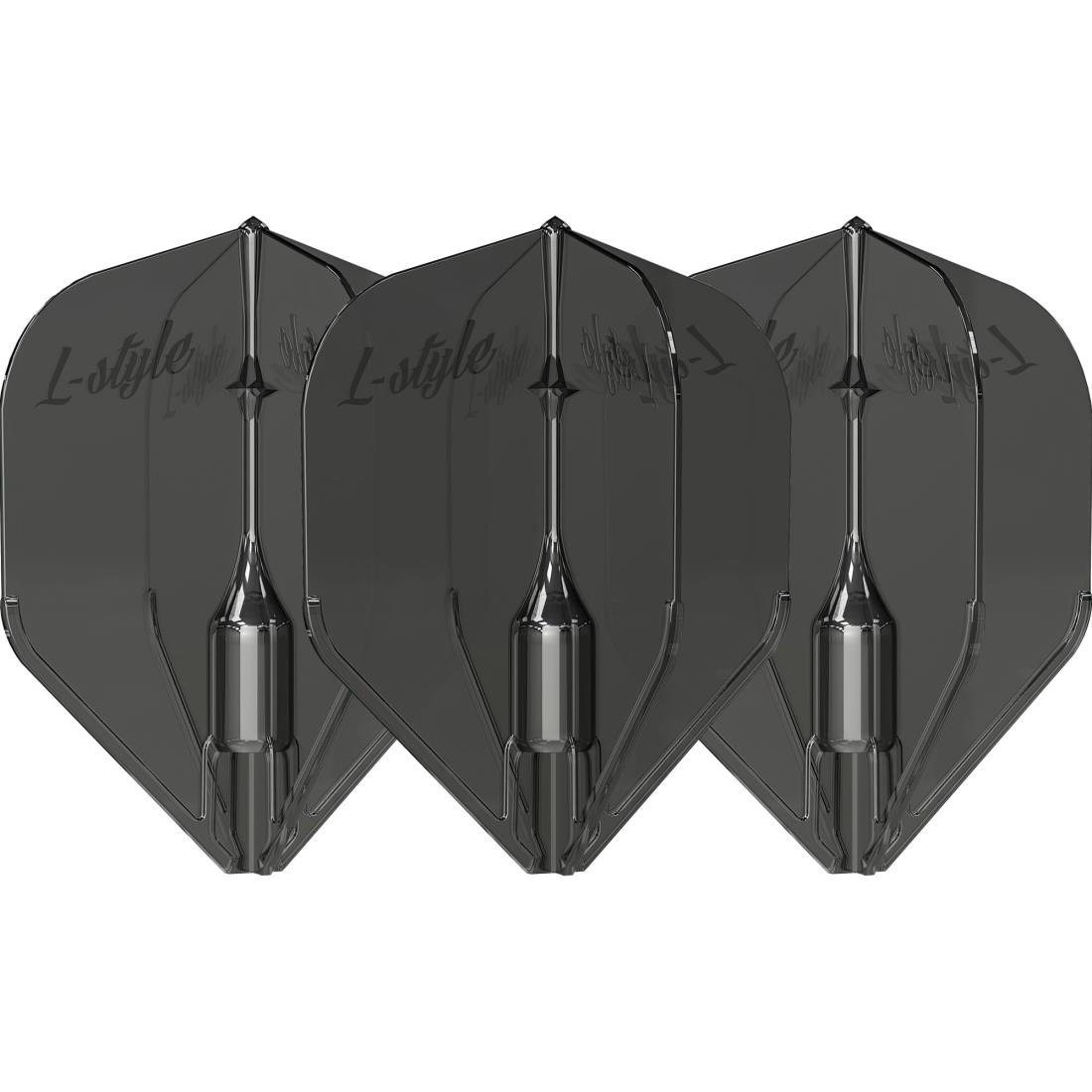 ダーツ フライト エルフライト FANTOM シェイプ シャンパンリング一体型 (クリアブラック)