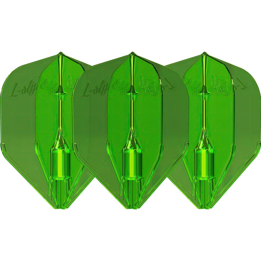 ダーツ フライト エルフライト FANTOM シェイプ シャンパンリング一体型 (グリーン)