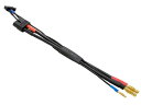 ハイテック マルチプレックス ジャパン(Hitec Multiplex Japan) XT60⇒角型リポ充電ケーブル(ヨーロピアン) バランスコード一体型(ショートケーブル) 純正品 ラジコン バッテリー 充電器 アクセサリー バナナ ブラック系 HMJ464(S)