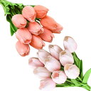 morytrade チューリップ 造花 20本セット 本物そっくりで華やか インテリア ギフト 花束