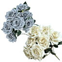 morytrade バラ 造花 花束 20本 母の日 プレゼント くすみカラー