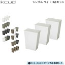 ダストボックス KCUD クード シンプル ワイド 3個 セット 岩谷マテリアル ゴミ箱 分別 キャスター ペール 使いやすい 便利 おしゃれ 壁側 置きやすい 直線美 通販 楽天 新生活