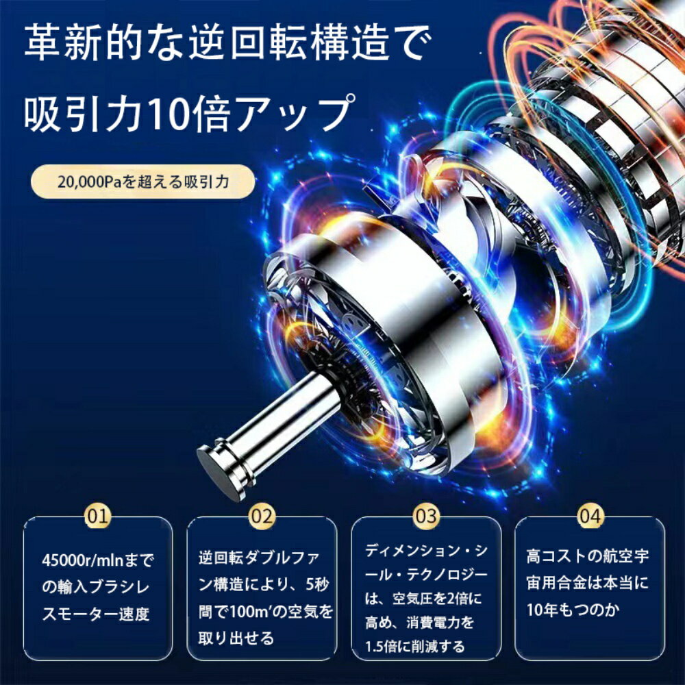 掃除機 ハンディクリーナー コードレス 車用掃除機 ハンディ ハンディ掃除機 ミニ...