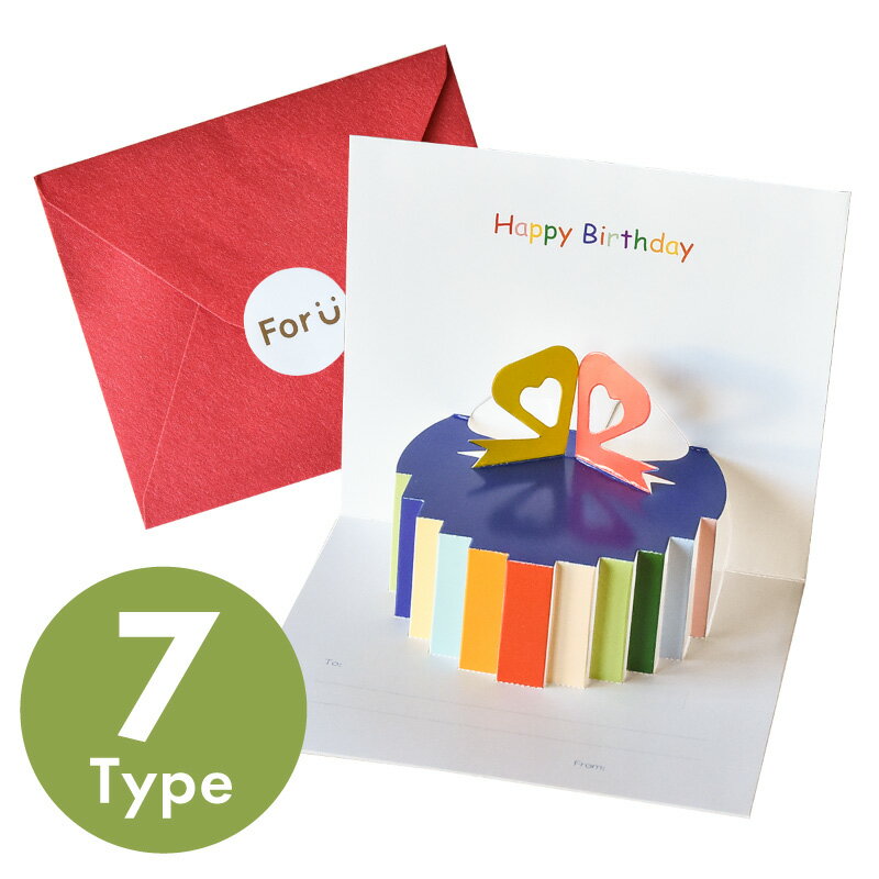 誕生日カード バースデーカード グリーティングカード 立体 しかけ 男の子 女の子 ケーキ おもしろ おしゃれ バースデイカード