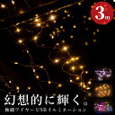 イルミネーション LED ジュエリーライト 300球 3M×3m 室内用 リモコン付き 点灯切り替え クリスマス 飾り付け 装飾 ワイヤーイルミ フェアリーライ...