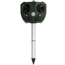 動物撃退器 超音波 ソーラー式 USB充電式 害獣撃退器 防水 屋外 猫よけ 鳩 カラス ネズミ イノシシ 犬 鳥 コウモリ 1個