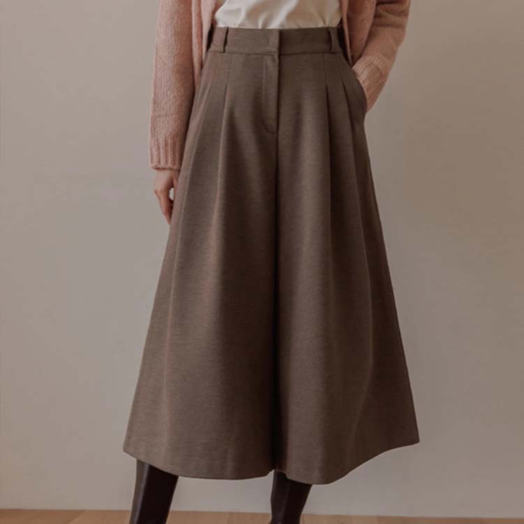 7分丈 ワイドパンツ ガウチョ オフィス 秋冬 ワイドパンツ 大きいサイズ レディー...
