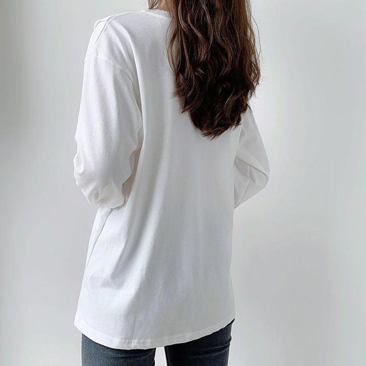 授乳服 長袖tシャツ レディース トップス 無地Tシャツ 体型カバー 授乳口付き ママ...