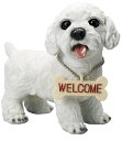 ラブリーウェルカムドッグ マルチーズ 庭 オーナメント 犬 置物 雑貨 ガーデニング ガーデニング雑貨 ガーデン雑貨