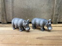 ミニアニマルオーナメント カバ(2個) オーナメント 置物 お庭に お部屋に 玄関先に インテリア