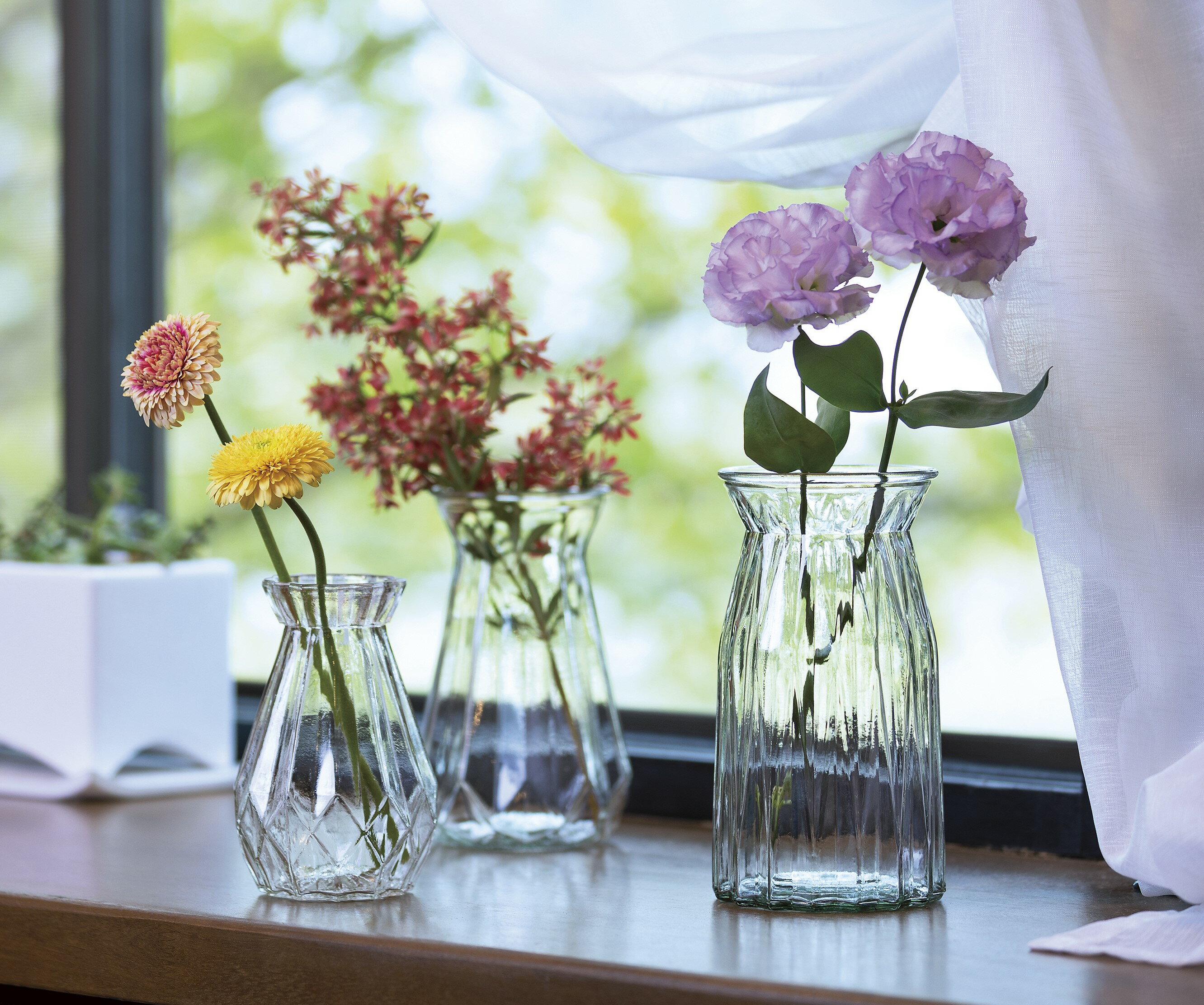 ガラスベース 花瓶 ブーケ 花束 クリア [2]