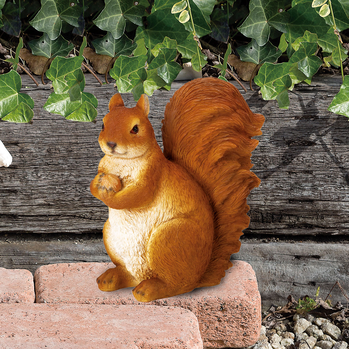 森の仲間たち　リス LLサイズ カントリー オーナメント　置物　お庭に お部屋に 玄関先に インテリア