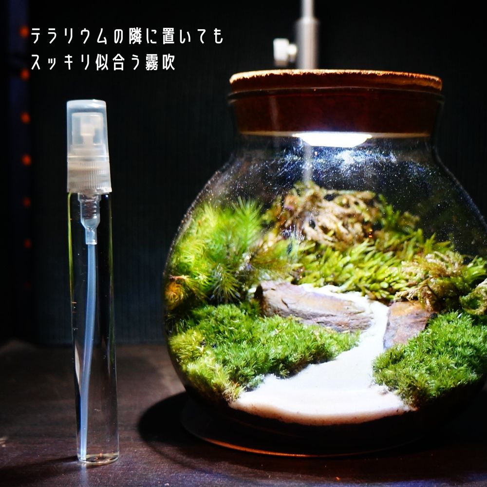 霧吹き 高級感あるガラス製 スプレーボトル アトマイザー ミスト容器 10ml 苔テラリウム