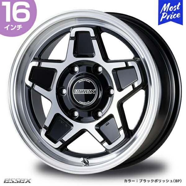 CRS ESSEX キャラバン ホイール ENCS-16 ネオ クラシック ステラ 16インチ 6.5J 48 6-139.7 ブラックポリッシュ ホイール1本 | エセックス CARAVAN シーアールエス 6穴 アルミホイール