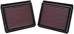 K N REPLACEMENT FILTER エアフィルター NISSAN フーガ KY51/KNY51 09.11- VQ37VHR 3700 【33-2440】（2個入り）