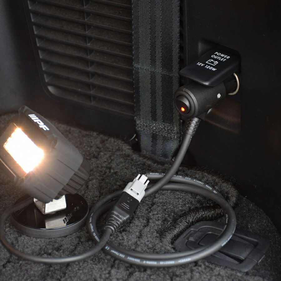 IPF シガー電源コンバータ【LS-13】| アイピーエフ ポータブル電源用 LEDオフロードランプ 電源確保 配線 オプション 12V 24V コード長800mm