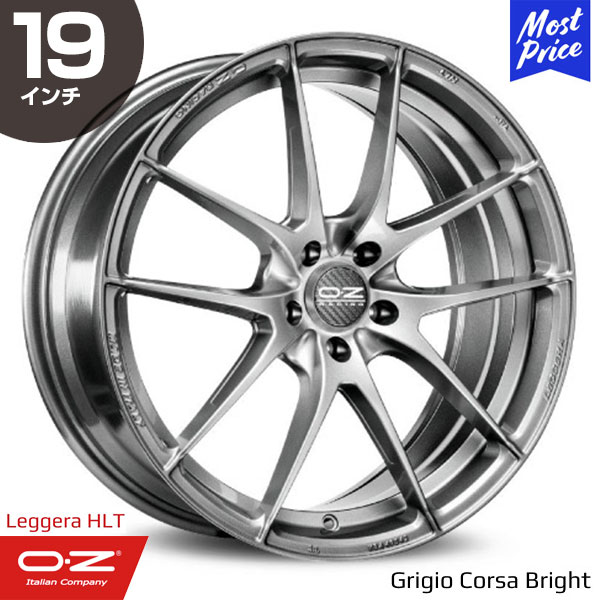 OZ Racing Leggera-HLT オーゼットレーシング レッジェーラ HLT 19インチ 10.0J 23 5-120 グリジオコルサブライト ホイール1本 | 5ダブルスポーク スポーツ シルバー ブラック インポートカー 外車 輸入車 カスタム ドレスアップ アルミホイール レジェ—ラ