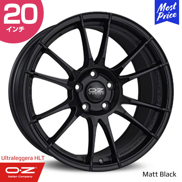 OZ Racing Ultraleggera-HLT オーゼットレーシング ウルトラレッジェーラ HLT 20インチ 8.5J 39 5-114 マットブラック ホイール1本 | 6ペアスポーク F1 レーシング スポーツ ブラック 輸入車 カスタム ドレスアップ アルミホイール レジェ―ラ