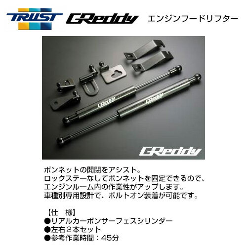 TRUST トラスト GReddy エンジンフードリフター ランサーエボリューションX CZ4A 07.10〜 ボンネットタイプ：ノーマル 【18530101】